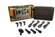 Shure PGADRUMKIT4 Комплект из 4 микрофонов для ударных 1х PGA52, 2 х PGA56, 1 х PGA57, 2 крепления и 4 кабеля XLR.